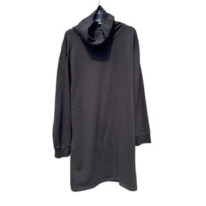 Weekday black cowl neck sweatshirt dress